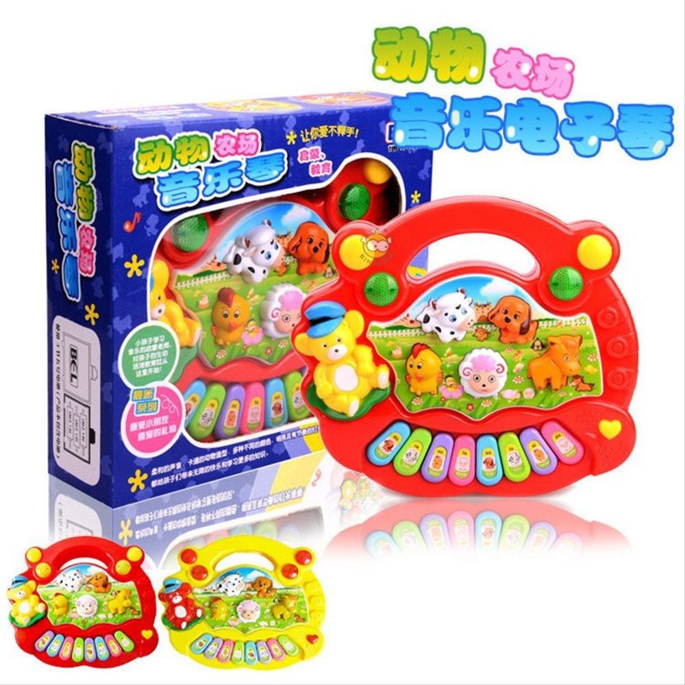 Mainan Edukasi Anak Animal Farm Piano / Music Piano Toy