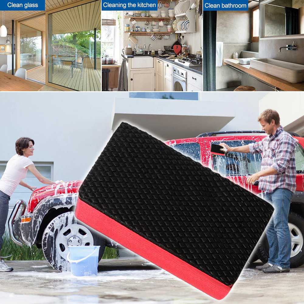 Liplasting Spons Cuci Mobil Magic Clay Sponge Waxing Cleaning - FLS51-Merah