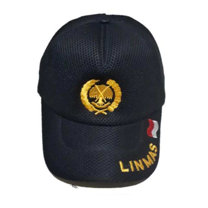 topi jaring LINMAS hitam