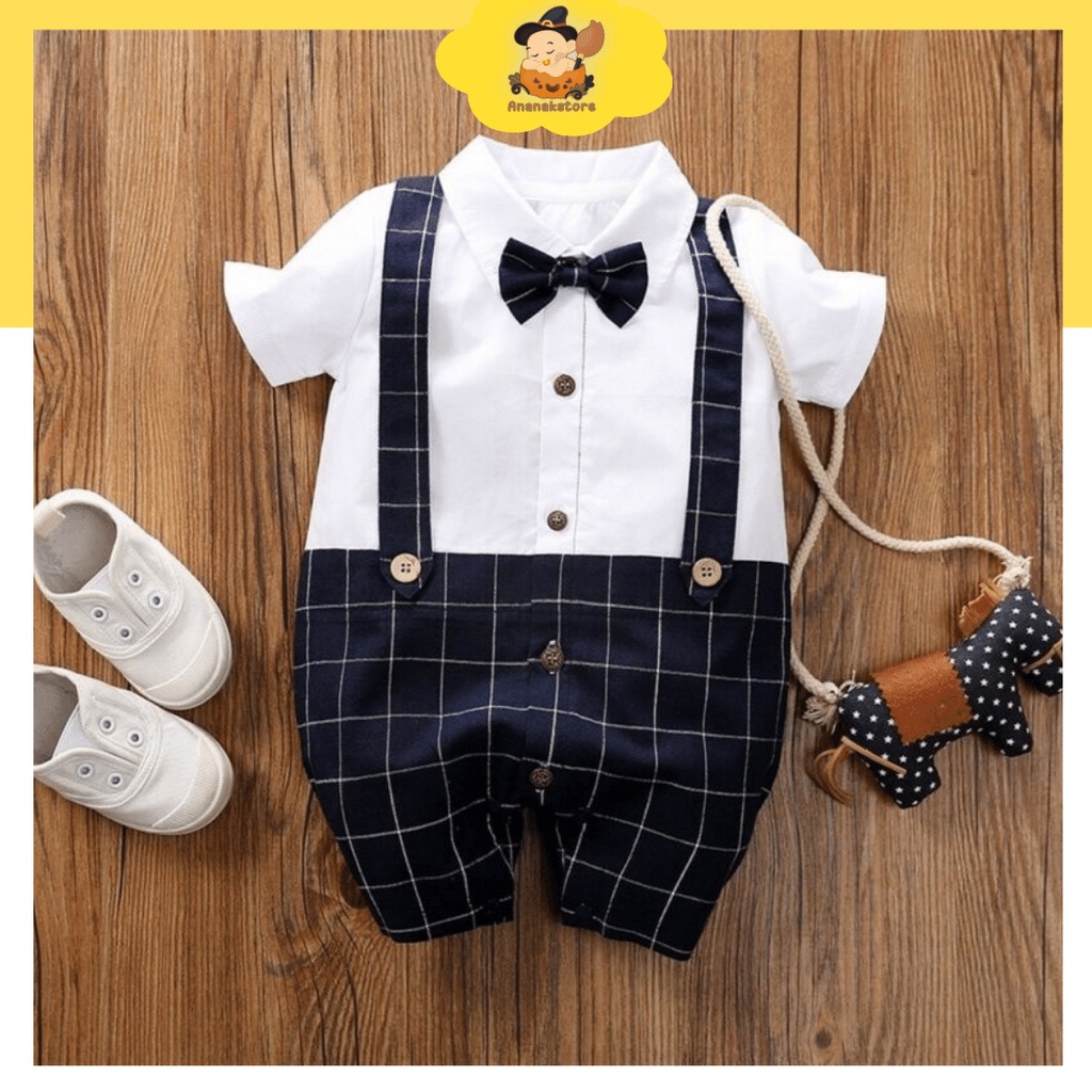 Baju Bayi Cowok Jumper Lengan Pendek import Korea BA-636