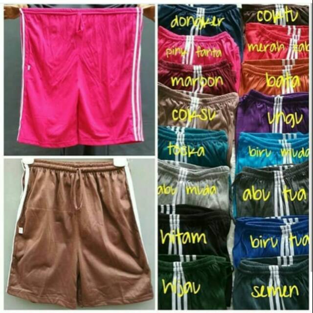 Training pendek/kolor pendek/ celana olah raga Celana Strip/ Celana bahan kaos