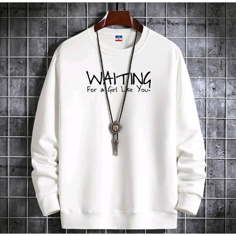 SWEATER CREWNECK WAITING/BASIC PRIA&amp;WANITA/CREWNECK TERMURAH