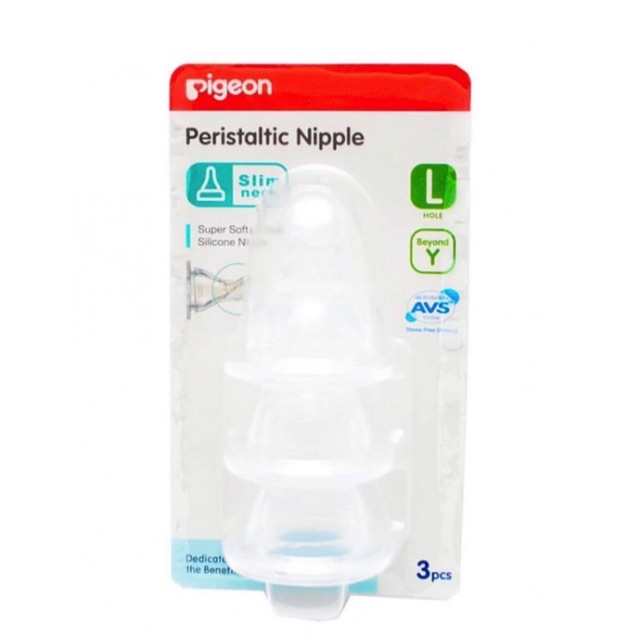 Pigeon Peristaltic Plus blister (isi 3) Slim Neck nipple