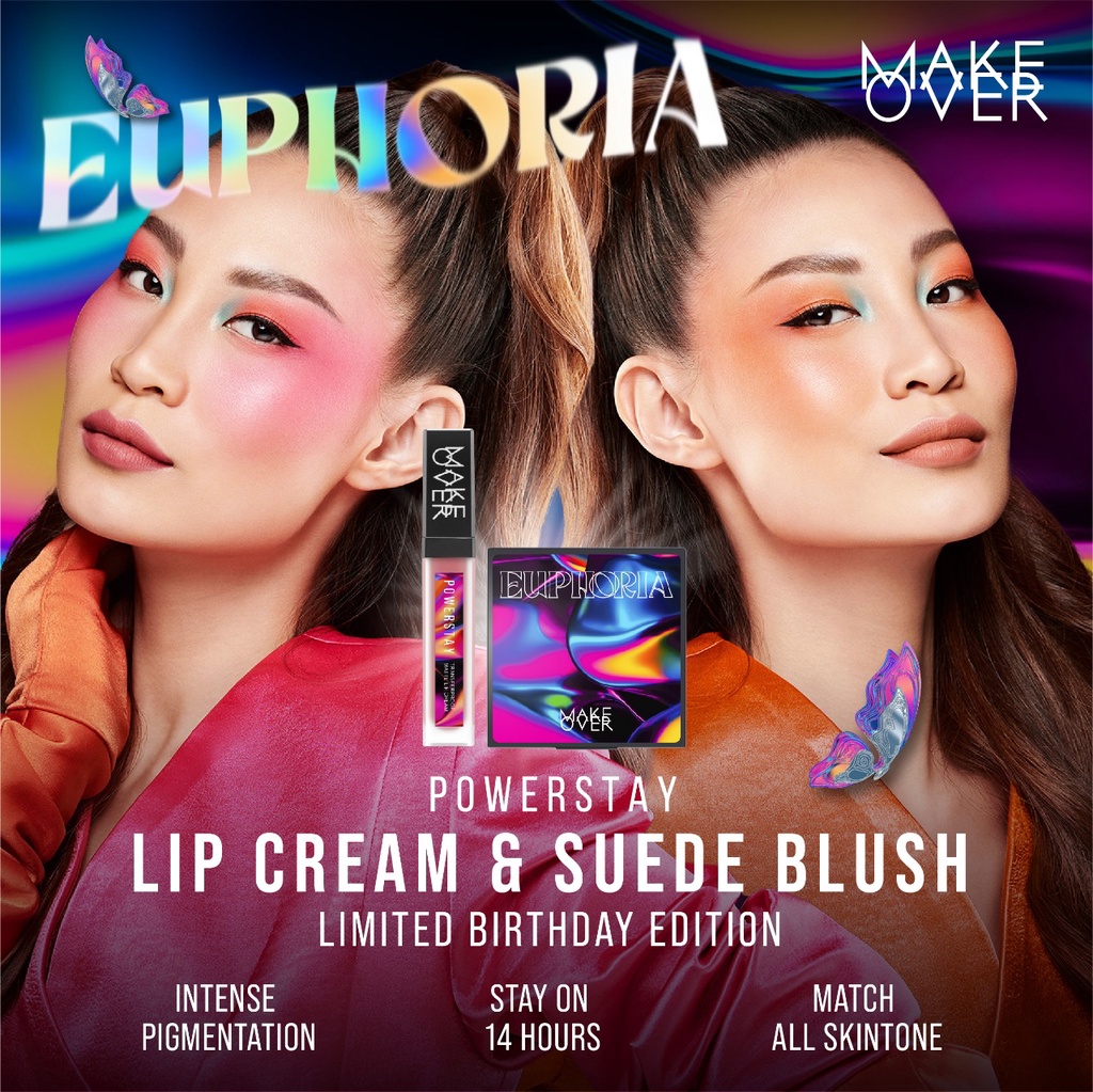 ★ BB ★  MAKE OVER Powerstay Transferproof Matte Lip Cream - Euphoria [NEW Limited Edition]