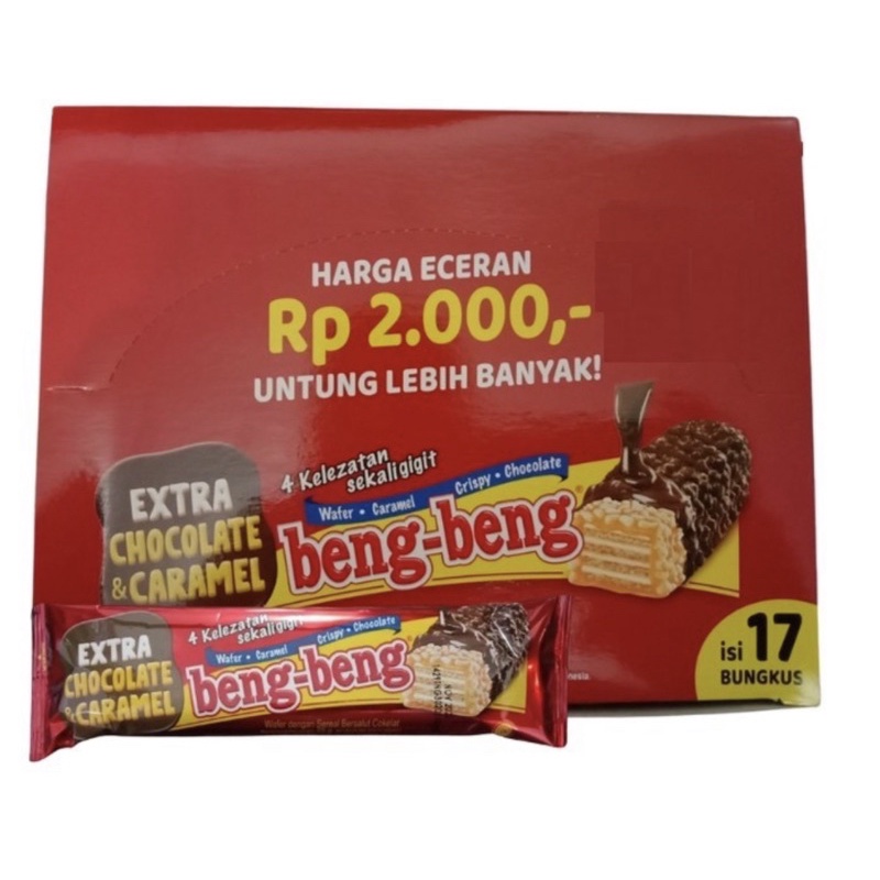 

BENG-BENG WAFER KARAMEL COKLAT CRISPY BENG BENG BOX ISI 17 PCS