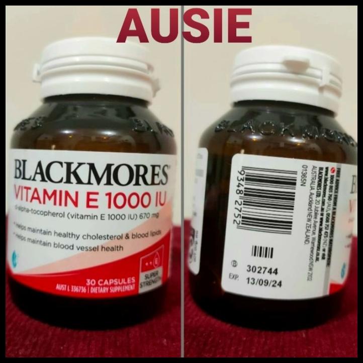 Vitamin E 1000Iu (Blackmores) Natural E Vitamin E 1000 Iu 30 Capsul