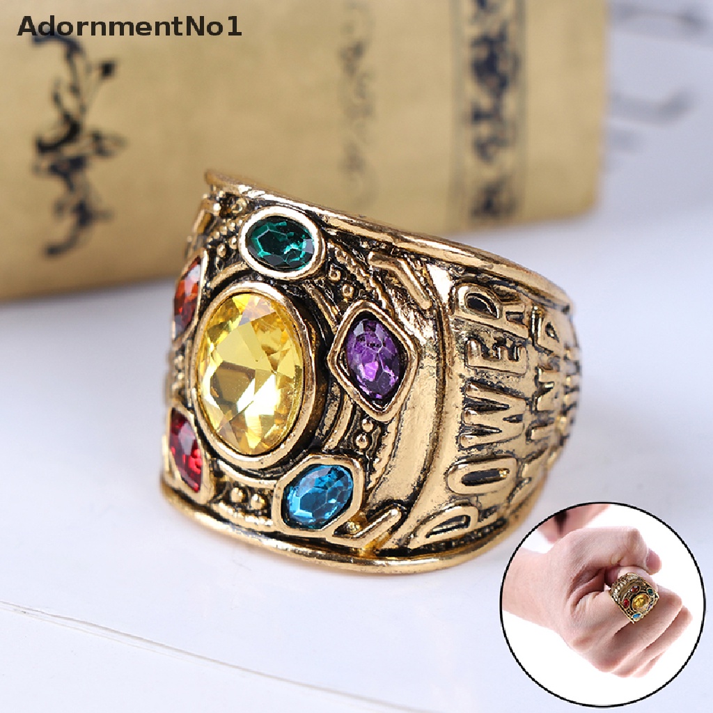 (AdornmentNo1) Cincin THANOS Infinity Gauntlet POWER Ring Avengers Untuk Pria