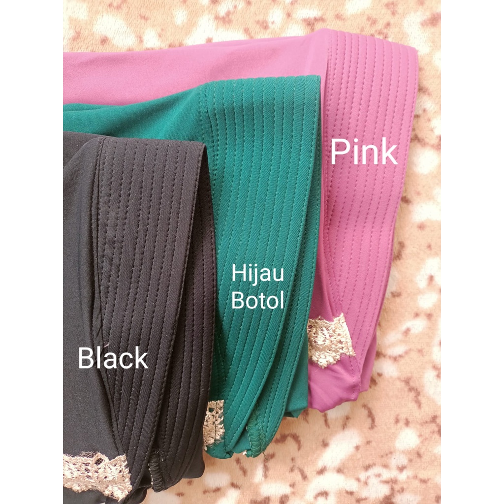 KERUDUNG/JILBAB/BERGO KHIMAR SERUT INSTANT RENDA 2 TALI, BAHAN YANG LEMBUT DAN TIDAK TEMBUS PANDANG BISA COD