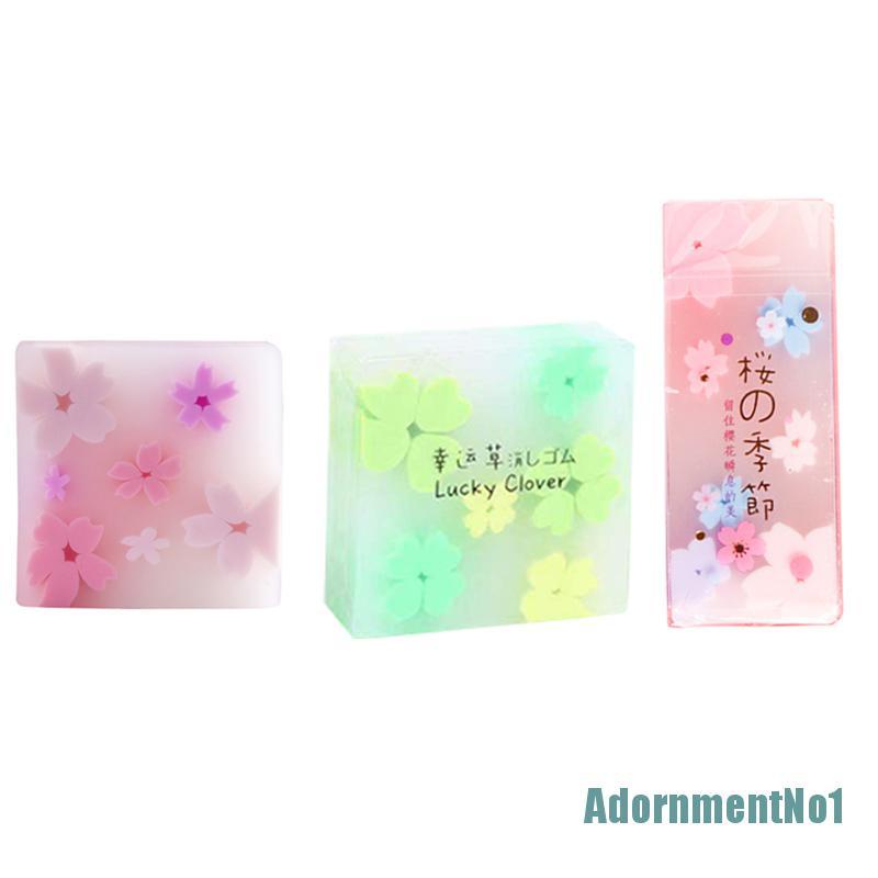 (AdornmentNo1) Penghapus Karet Bentuk Bunga Sakura Jepang Clover