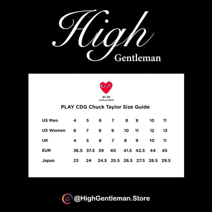 Converse x CDG Play high White 100% Authentic