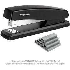 

AmazonBasics 10-Sheet Capacity, Non-Slip, Office Stapler with 1000 Staples, Black