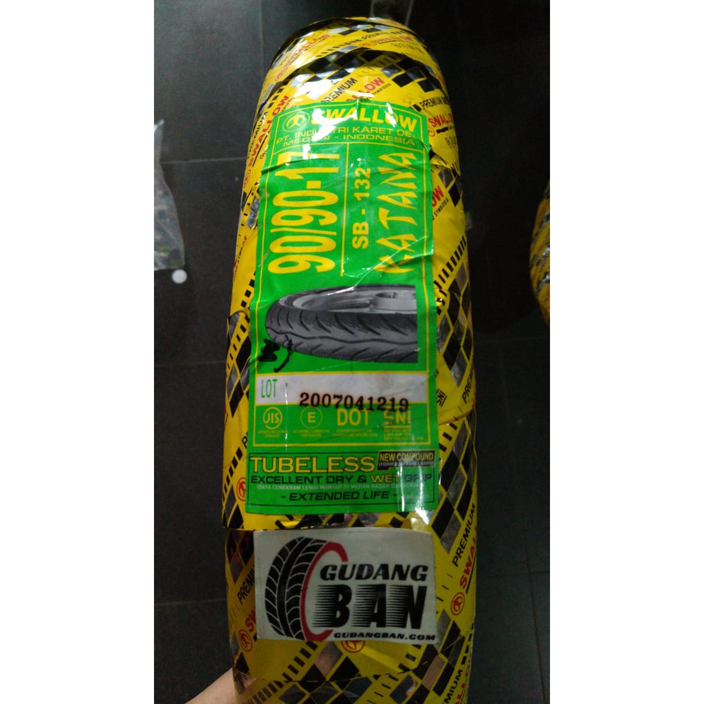 ( TUBELESS ) KATANA 90 / 90 - 17 SWALLOW SB-132 SB132 SB 132 Ban motor bebek RING 17