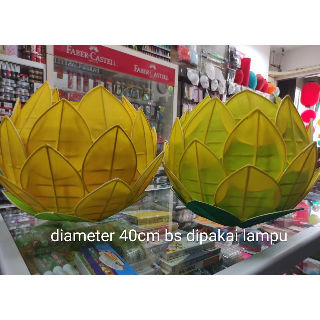 

lampion imlek teratai warna warni kelenteng hiasan hotel