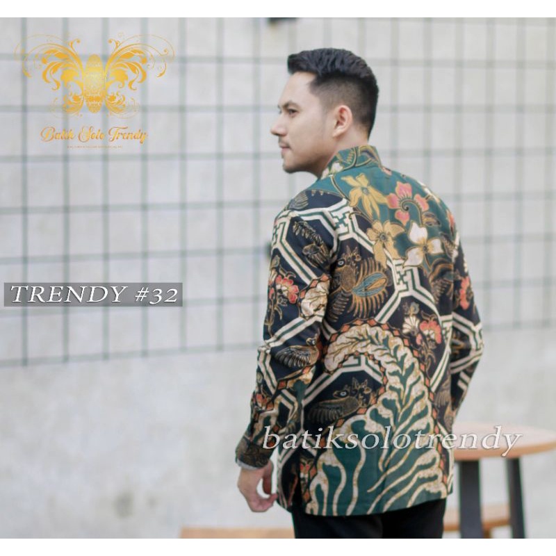 TRENDY 145 KEMEJA BATIK LENGAN PANJANG KAIN HALUS MURAH