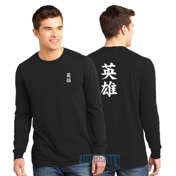 TSHIRT LONGSLEEVE KAOS LENGAN PANJANG KANJI JEPANG