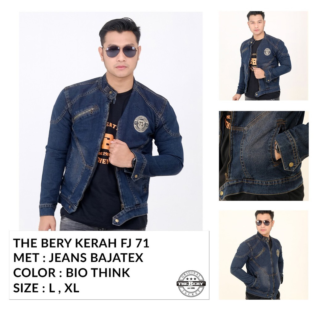 PALING BARU !! JAKET JEANS DENIM PRIA / JAKET JEANS COWOK TB KERAH 71 TERLARIS !!