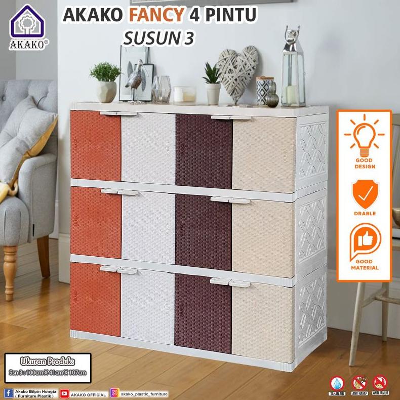 LEMARI PLASTIK BUFET TIVI MULTIFUNGSI AKAKO TERMURAH.,.,.,..,
