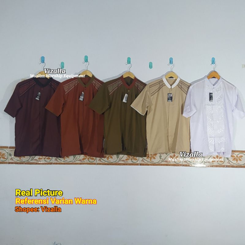 Baju Koko Lengan Pendek Katun/ Baju Koko Dewasa/ Baju Koko Murah/ BK-02