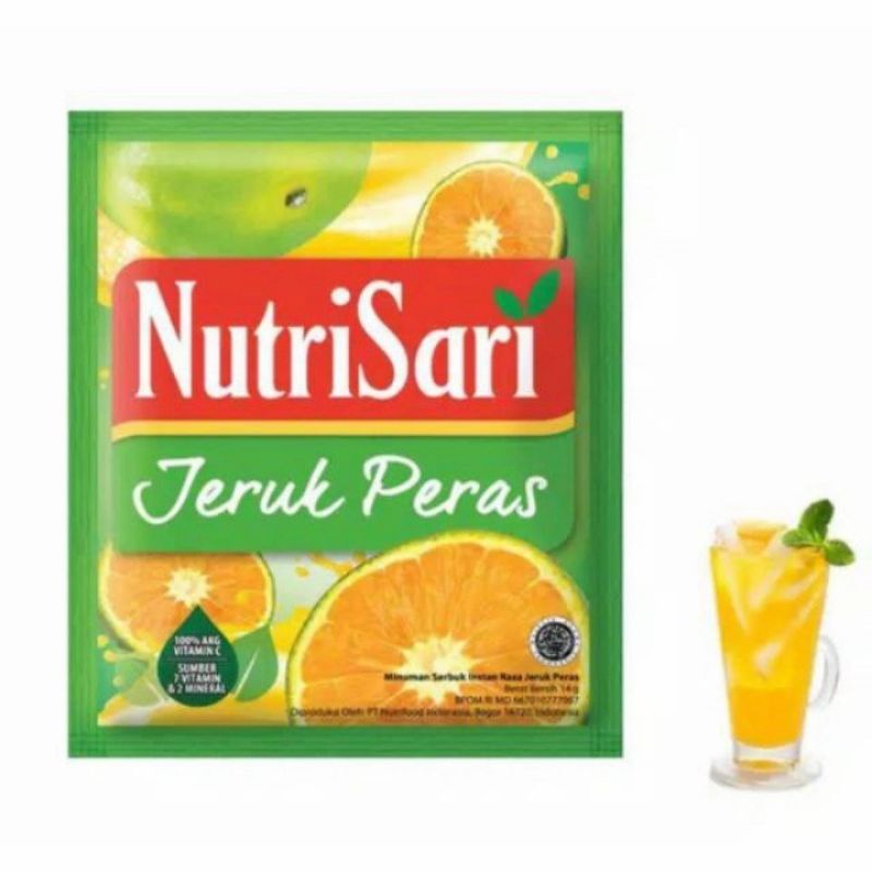 

NUTRISARI Jeruk Peras ( 1 renceng 10 sachet )