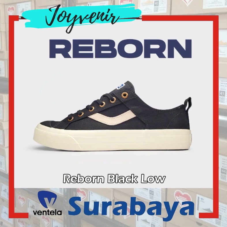 Sepatu Ventela Reborn Black Low