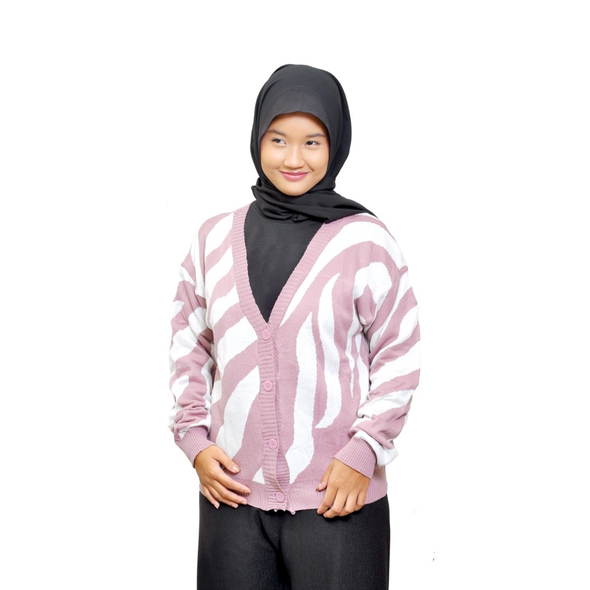 ZAHRA Cardigan Bahan Rajut PREMIUM Wanita ZEBRA | Kardigan Rajut PREMIUM Wanita