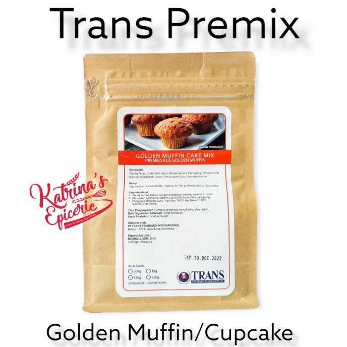 

[[COD]] Trans Golden Muffin Mix 500 Gram Tepung Premix Vanilla Cupcake TERMURAH Kode 1082