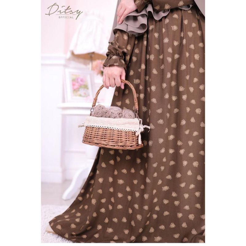 Riven Choco Nightgown L Ditsy Nightgown L