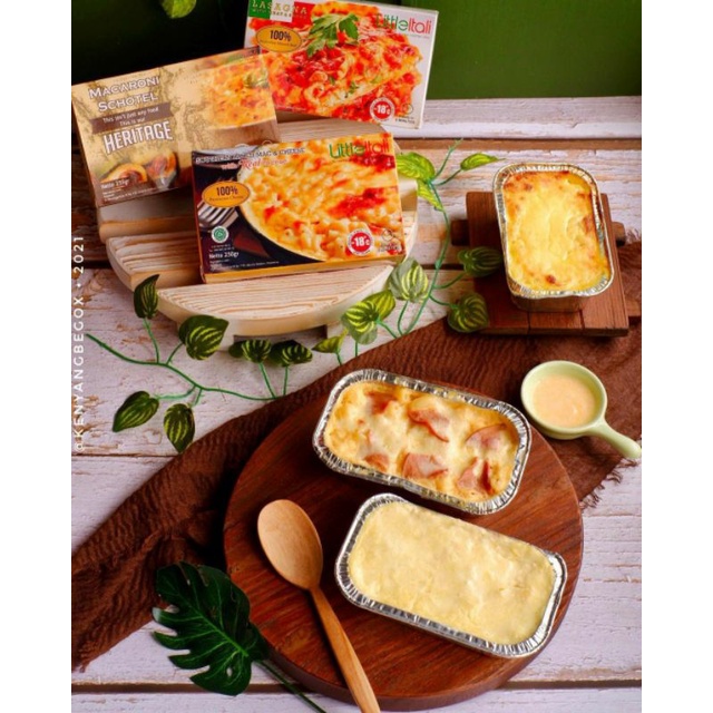 

TERMURAH Frozen Pasta Lasagna / Mac n Cheese / Macaroni Schotel Little Italy