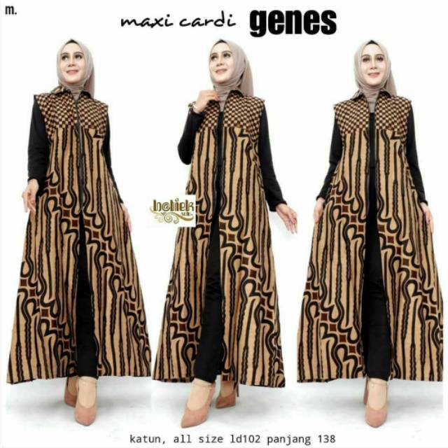 Longcardi Batik Pekalongan/Batik wanita/Busana muslim