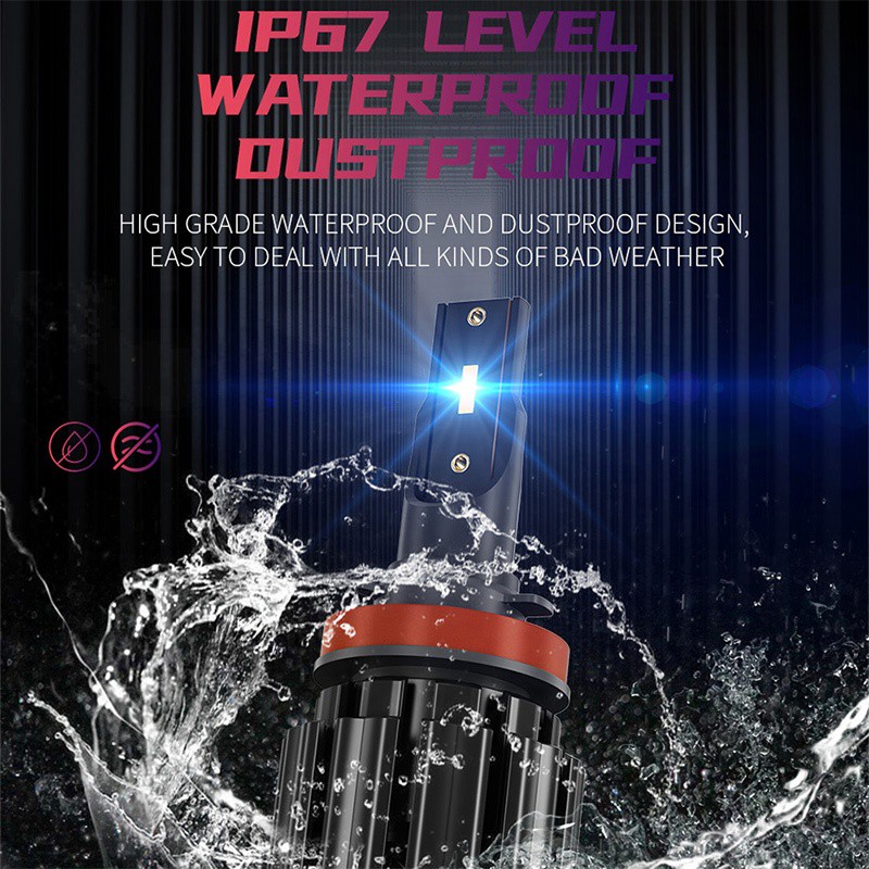 S8 H4 Lampu led mobil H4 putih Terang 50 watt 10000 lumens LED Chip1860 lampu depan hi lo beam