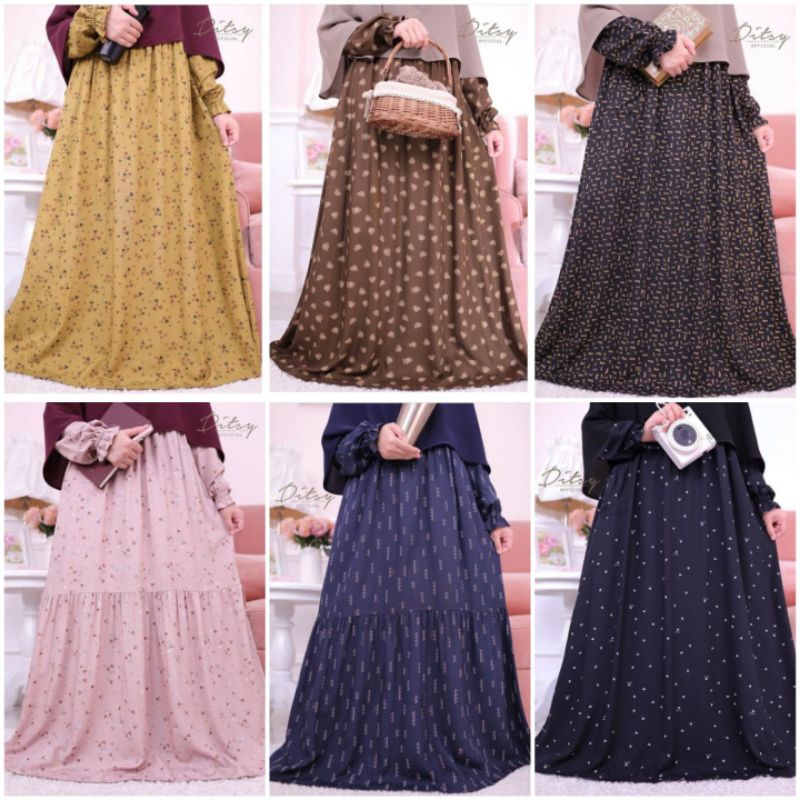 Ditsy edisi maret 2022 amor jet, helga midnightblue, mavis greenis, reven choco, riven black navya d