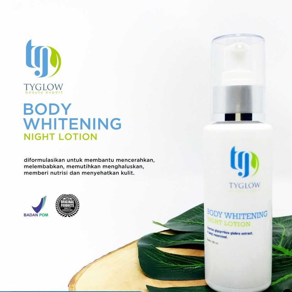 TyGlow Body Whitening Night Lotion / Lotion malam pemutih BPOM