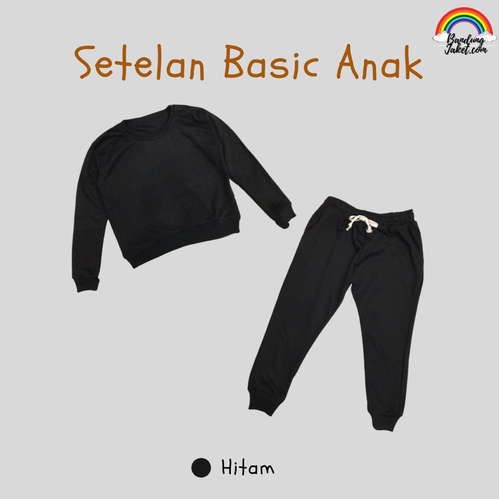 Setelan Basic+Celana JogerAnak II Celana Joger Anak + sweater Basic