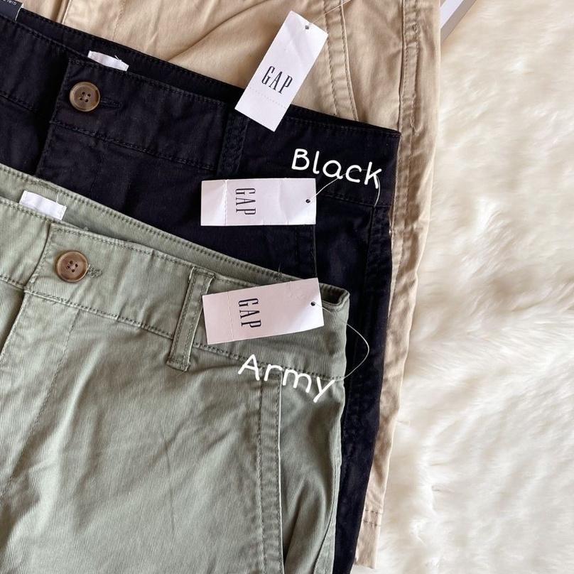 ✳ GAP Khaki Girlfriend Shorts - Mid Rise - Celana Pendek Wanita Original Branded ☺