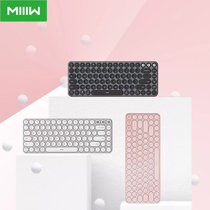 MIIIW Keyboard Air 85 Dual Mode Wireless 2.4GHz &amp; Bluetooth - MWXKT01 - Pink