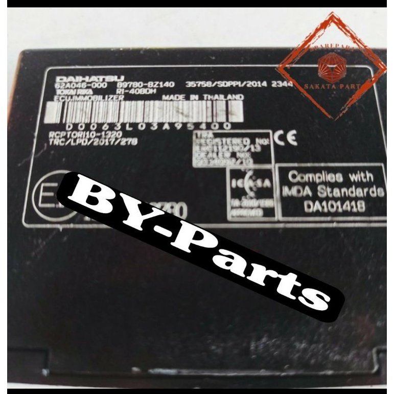 ECU immobilizer Computer Assy transponder Key toyota Grand new Avanza