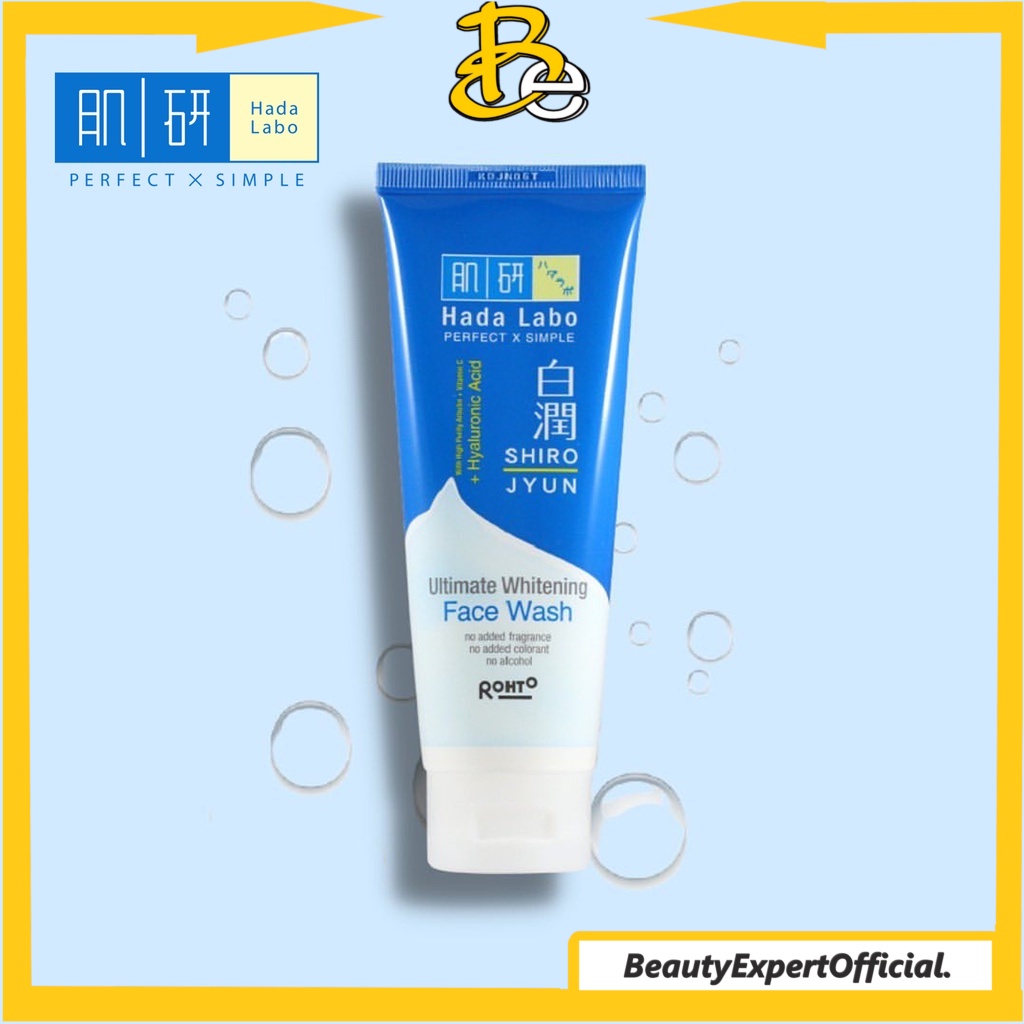 ⭐️ Beauty Expert ⭐️ Hada Labo Hadalabo Shirojyun Ultimate Whitening Face Wash Remover 100gr Pemutih