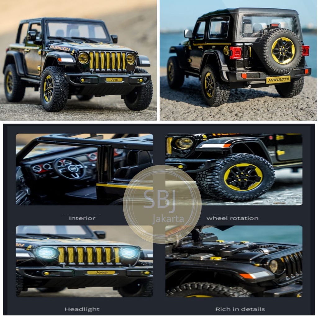 DIECAST MINIAUTO MOBIL JEEP RUBICON WRANGLER 1941 skala 1:20