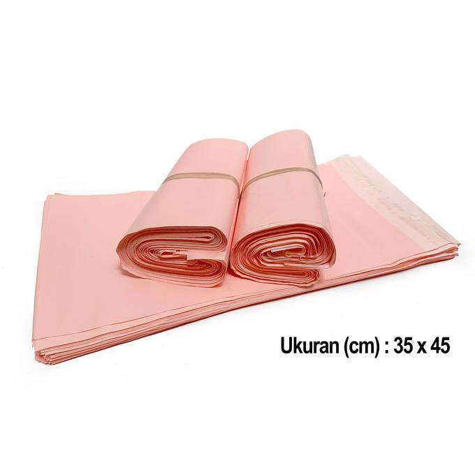 

35 x 45cm Polymailer Polybag Kantong Amplop Plastik Packing (Isi 100) - Pink Matte GRATIS ONGKIR