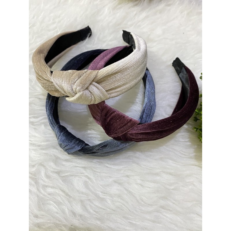 Bando Silang Bludru | Bando Silang Velvet Import 3cm