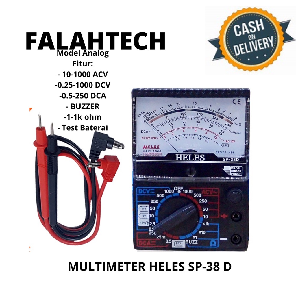 MULTIMETER HELES SP SP-38D MULTITESTER HELES AVOMETER