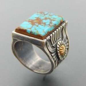 Cincin Sterling Silver 925 Dengan Batu Hias Turquoise Untuk Wanita Ccb62