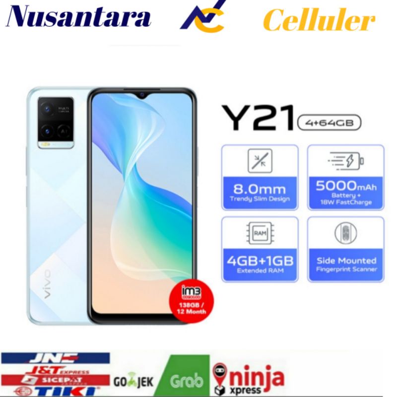HP Vivo Y21/Y21A 4/64 GB [ Vivo Y21/Y21A RAM 4/64 GB] garansi resmi vivo