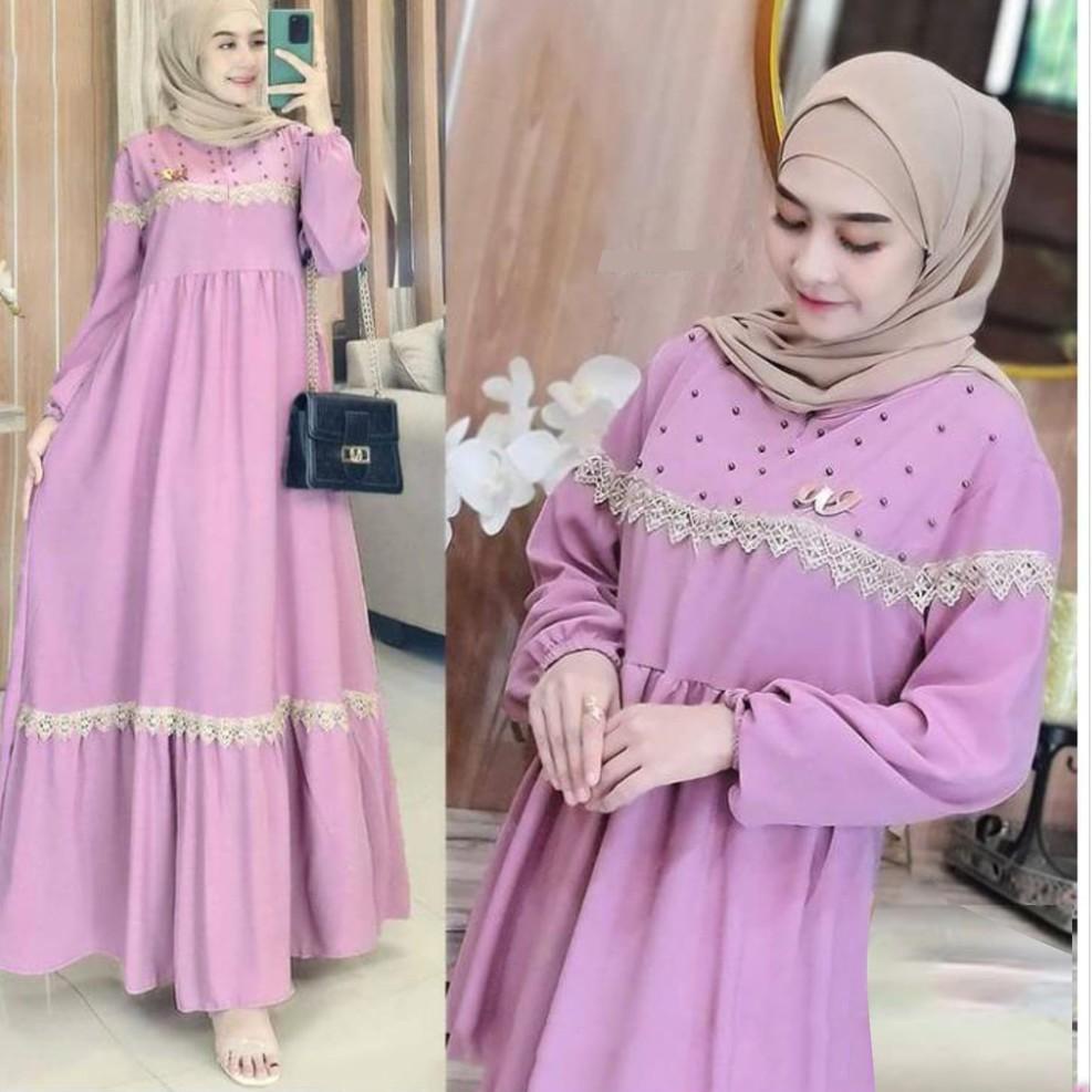 GNB.21Jl22ᴺ– Gamis wanita/gamis kondangan wanita/Gamis muslim 2022/SANDRINA/Ukuran L-XL