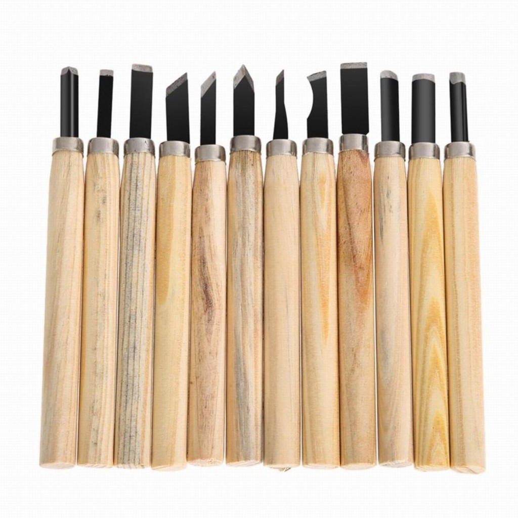 SATU Set Pisau Ukir Pahat Kayu 12 in 1 Wood Carving Knife - KSJ-12 tatah ukir mini pahat ukir kayu
