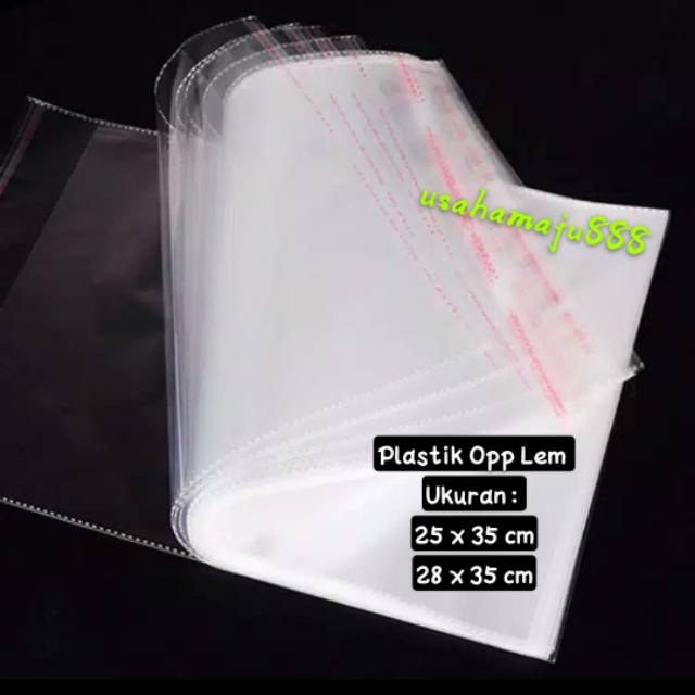 Plastik Opp Lem / Opp Baju / Opp Seal / Opp Sandal 25x35 / 28x35