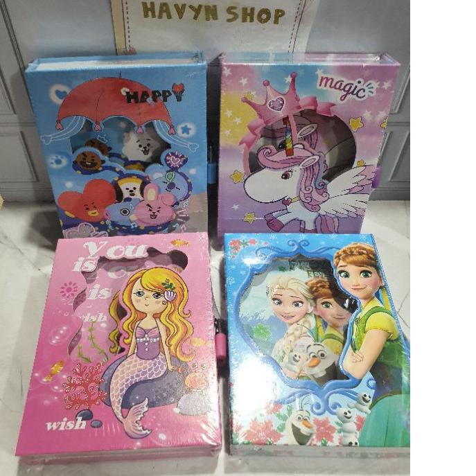 

SALE!! KODE-234 diary ada gembok/diary anak/buku harian/buku catatan