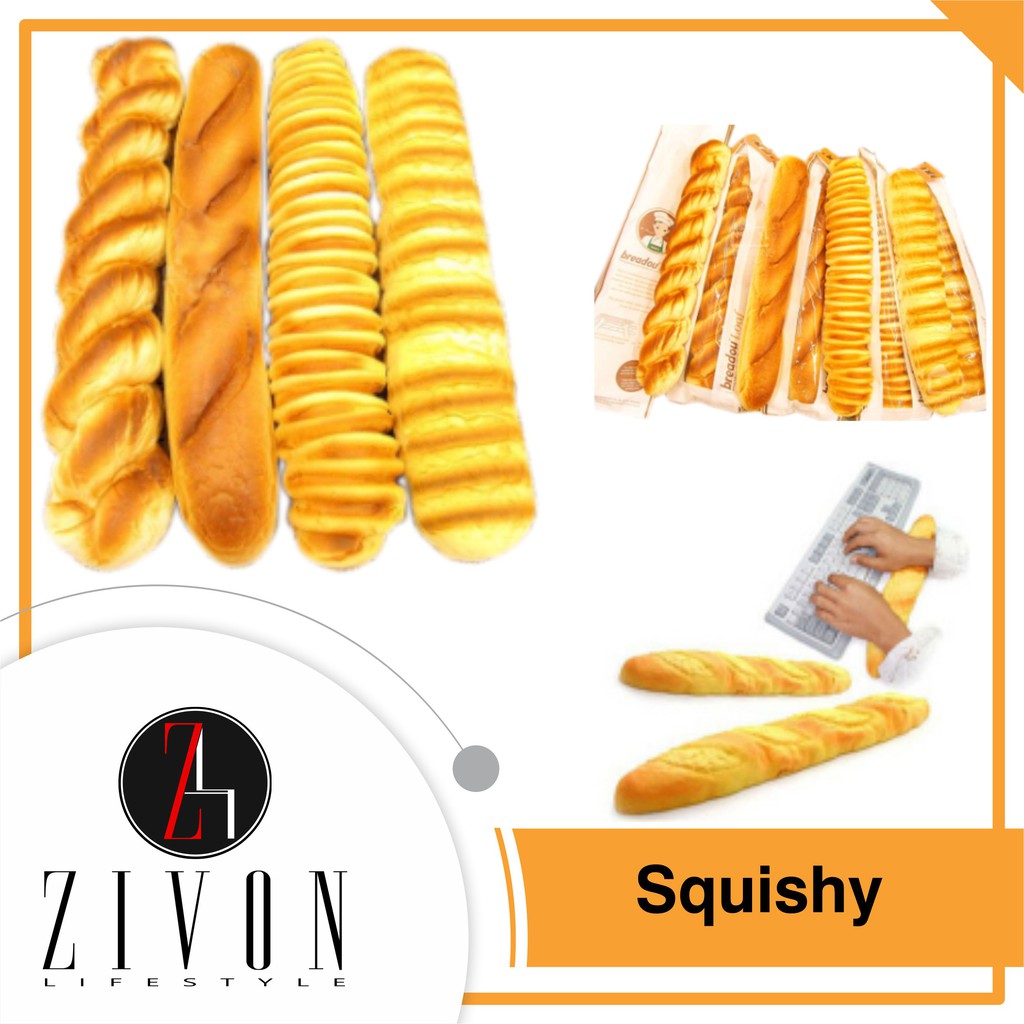 Squishy Bentuk Roti Long Bread / Breadou Loaf Unik Termurah Zivon GO4