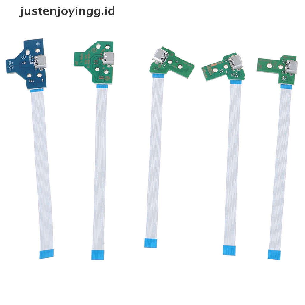 // justenjoyingg.id // USB Charging Port Socket Circuit Board 12Pin JDS 011 030 040 For PS4 Controller ~