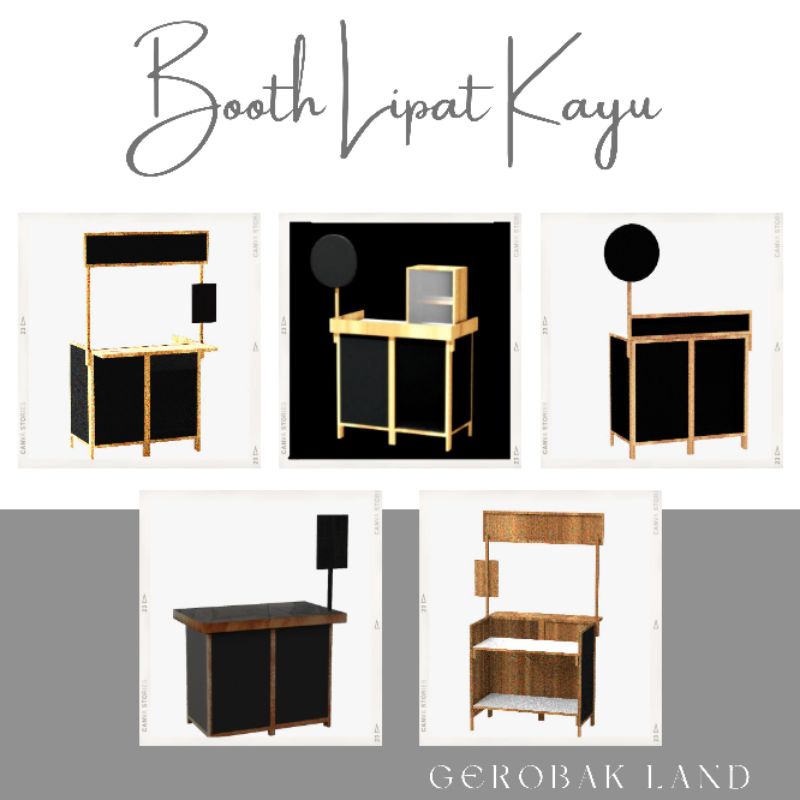 Booth Portable Rombong Kayu Lipat